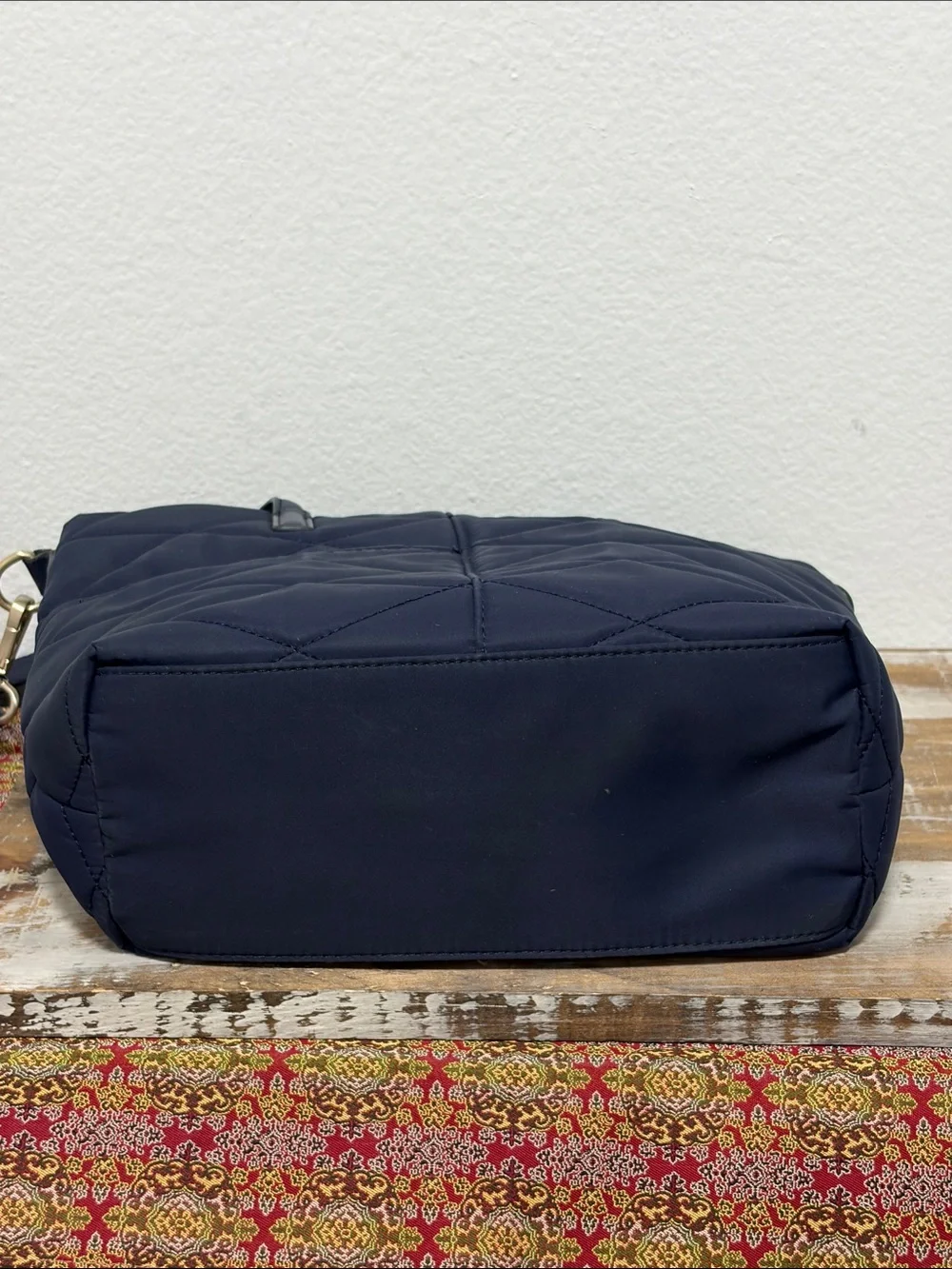 Radley London Navy Blue Quilted Handled Shoulder Crossbody Bag - EC